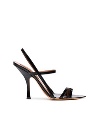 Y/Project Y Project Black 110 Leather Strappy Sandals