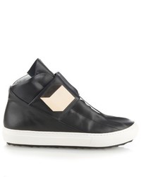 Pierre Hardy 3 D Cube High Top Leather Trainers