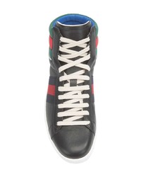 Gucci Ace Stripe High Top Sneakers