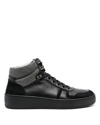 Sergio Rossi Addict Panelled High Top Sneakers