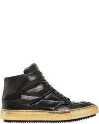 Alejandro Ingelmo Rubber Effect Leather High Top Sneakers