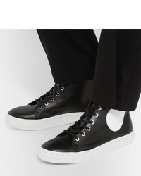 McQ Alexander Ueen Chris Panelled Leather High Top Sneakers