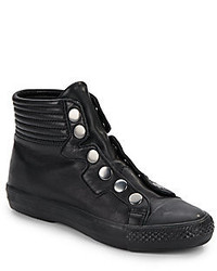 Ash Vespa Snap Front High Top Leather Sneakers