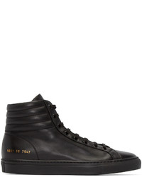 Common Projects Black Achilles High Top Sneakers