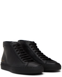 Common Projects Black Achilles Mid Sneakers