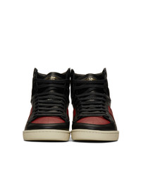 Saint Laurent Black And Red Court Classic Sl10h Sneakers
