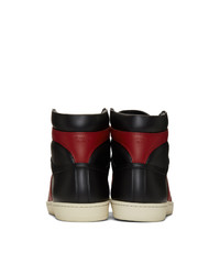 Saint Laurent Black And Red Court Classic Sl10h Sneakers