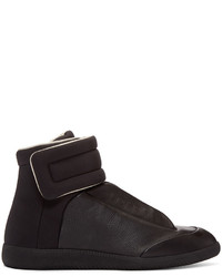 Maison Margiela Black Leather And Nylon Future High Top Sneakers