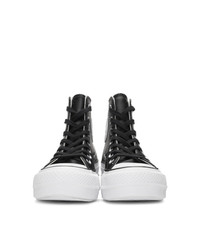 Converse Black Leather Chuck Taylor Lift Clean High Sneakers