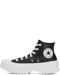 Converse Black Leather Chuck Taylor Lugged 20 Sneakers