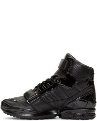 Juun.J Black Leather High Top Adidas By Sneakers