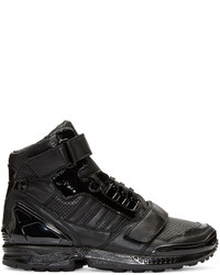 Juun.J Black Leather High Top Adidas By Sneakers