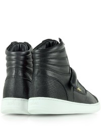 Hogan Black Leather High Top Sneaker