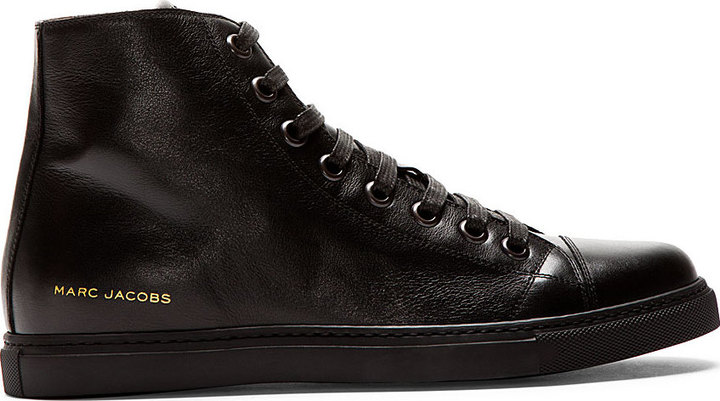 Marc Jacobs Black Leather High Top 