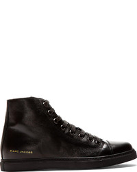 Marc Jacobs Black Leather High Top Sneakers