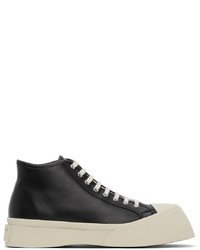 Marni Black Leather Pablo High Top Sneakers