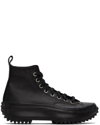 Converse Black Leather Run Star Hike High Sneakers