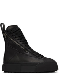 Julius Black Leather Sneakers