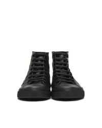 Saint Laurent Black Leather Stars Bedford Sneakers