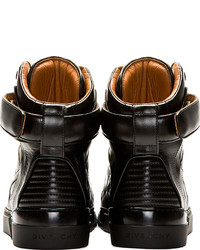 Givenchy Black Leather Tyson High Top Sneakers