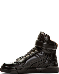 Givenchy Black Leather Tyson High Top Sneakers