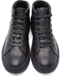 Tiger of Sweden Black Leather Yngve High Top Sneakers