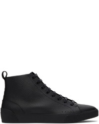 Hugo Black Leather Zero Hito Sneakers