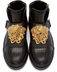 Versace Black Medusa High Top Sneakers