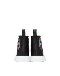 Moschino Black Mickey Rat High Top Sneakers