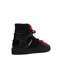 Off-White Black Off Court 30 Leather Sneakers