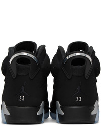 NIKE JORDAN Black Silver Air Jordan 6 Retro Sneakers