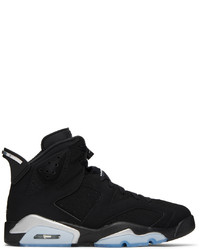 NIKE JORDAN Black Silver Air Jordan 6 Retro Sneakers
