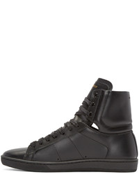 Saint Laurent Black Sl 01 Court Classic High Top Sneakers