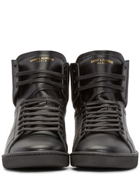 Saint Laurent Black Sl 01 Court Classic High Top Sneakers