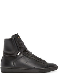 Saint Laurent Black Sl 01 Court Classic High Top Sneakers