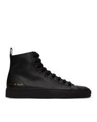 Common Projects Black Tournat High Sneakers