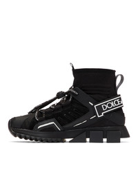 Dolce And Gabbana Black Trekking Sorrento High Top Sneakers