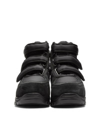 MM6 MAISON MARGIELA Black Velcro High Top Sneakers