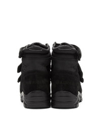 MM6 MAISON MARGIELA Black Velcro High Top Sneakers