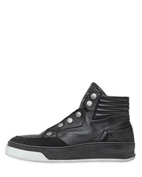 Bruno Bordese Perforated Leather High Top Sneakers