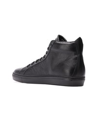 Roberto Cavalli Calf Leather Hi Top Sneakers