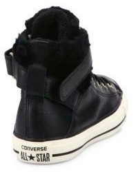 Converse Chuck Taylor All Star Brea Leather Faux Fur High Top Sneakers