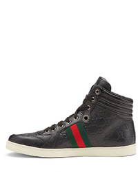 Gucci Coda Ssima Leather High Top Sneaker Black