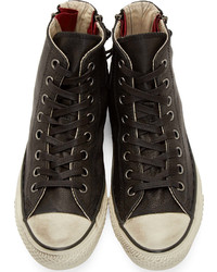 John Varvatos Converse By Black Leather Chuck Taylor High Top Sneakers