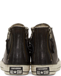 John Varvatos Converse By Black Leather Chuck Taylor High Top Sneakers