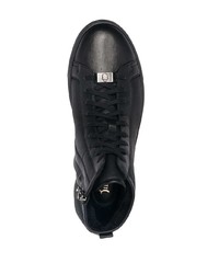 Billionaire Crest High Top Leather Sneakers