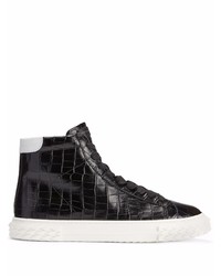 Giuseppe Zanotti Crocodile Effect Blabber Sneakers