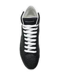 Kris Van Assche Crocodile Effect Hi Top Sneakers