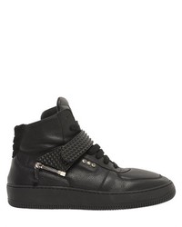 D-S!de Rubber Insert Leather High Top Sneakers