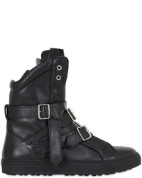 DSQUARED2 Belted Leather High Top Sneakers